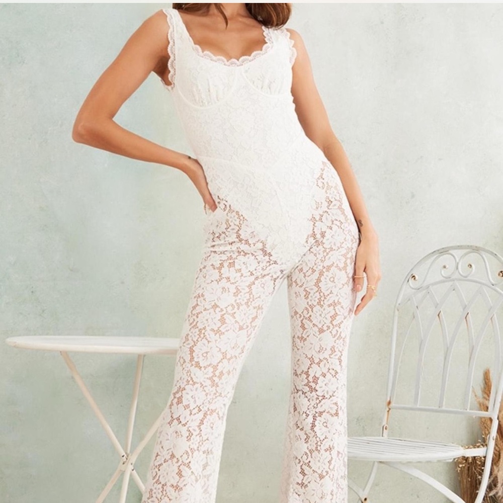 PrettyLittleThing Lace Bodysuit Jumpsuit
